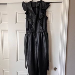 Black Leather Jumpsuit